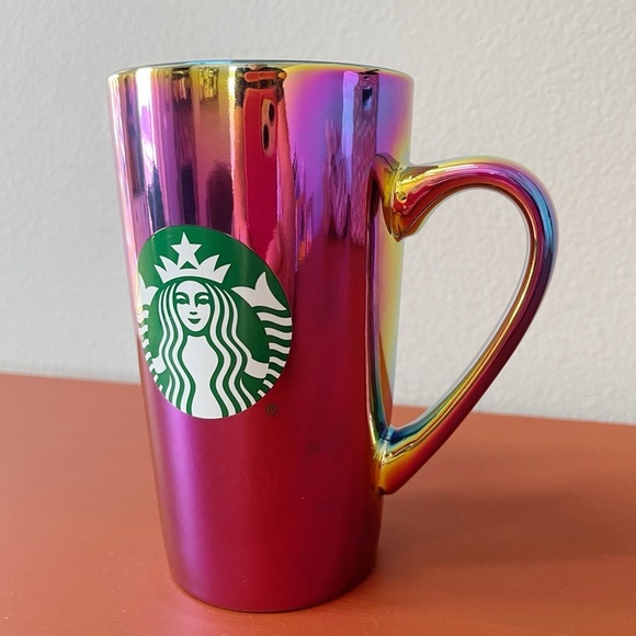 Starbucks 16 Oz Large Holiday Iridescent Holographic Coffee Tea Mug Purple 2022 - Picture 2 of 6